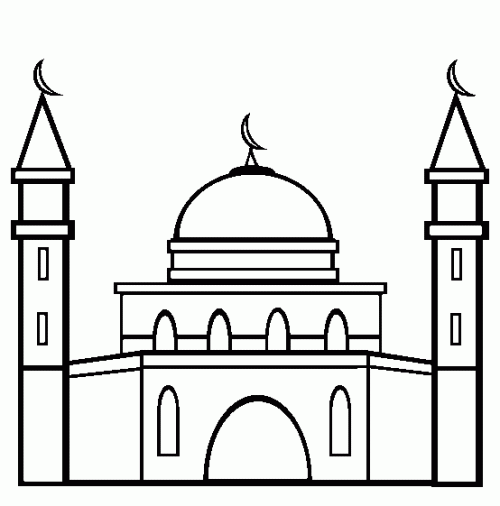 Mosque Black And.white Clip Art - ClipArt Best