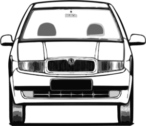 car fabia front view - vector Clip Art