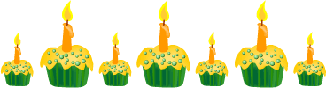 Birthday Party Cupcake Clip art Borders