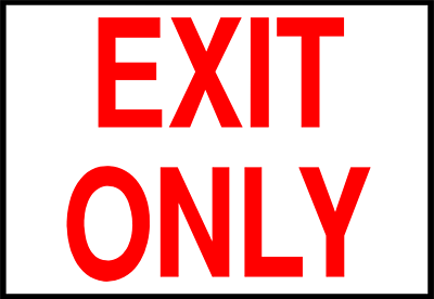 Free Stock Photos | Illustration Of An Exit Only Sign | # 9485 ...