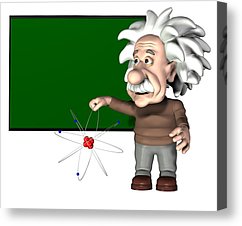 Einstein Cartoon Canvas Prints and Einstein Cartoon Canvas Art for ...