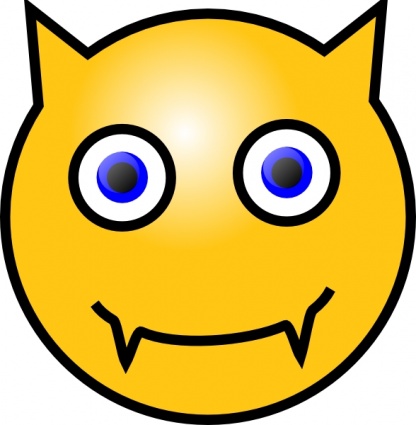 Devil Smiley clip art vector, free vector images