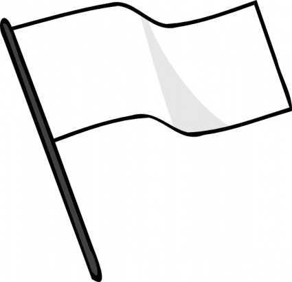 Waving White Flag clip art vector, free vector graphics