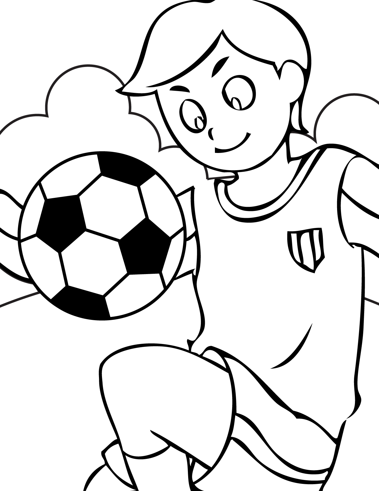 Soccer Coloring Page - Handipoints