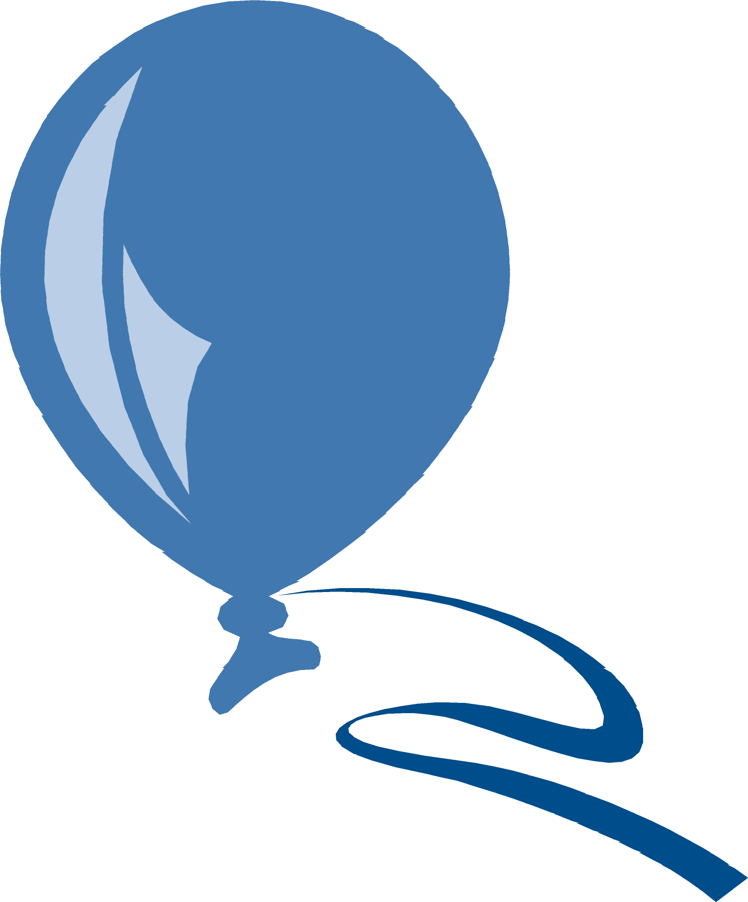 Blue Balloons Clipart