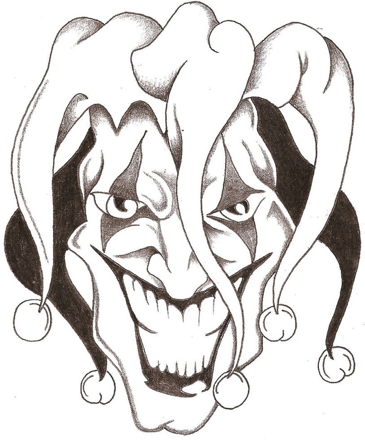 Draw A Scary Clown - ClipArt Best