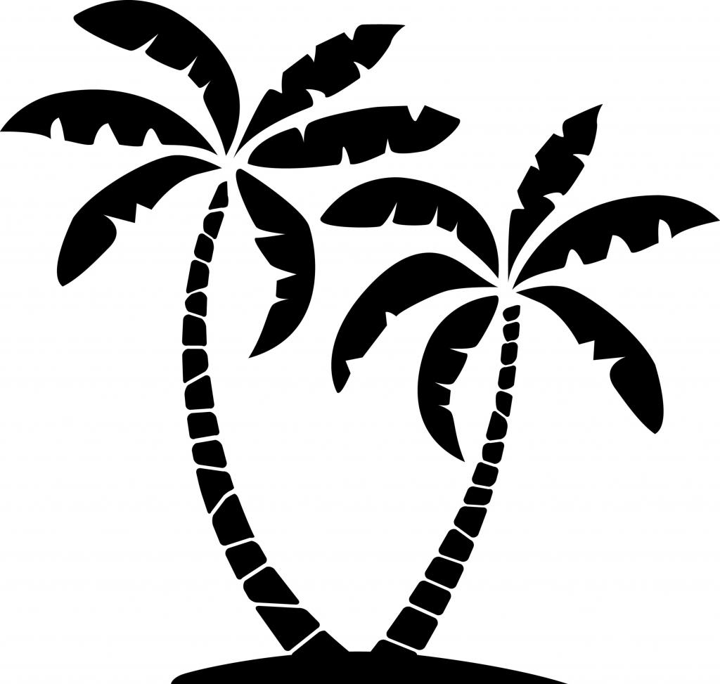 Clipart palm tree outline