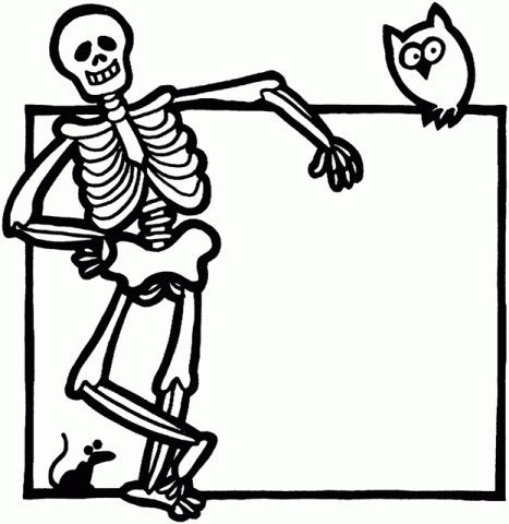 Spooky skeleton clipart