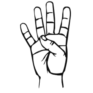 Sign Language Numbers Clipart