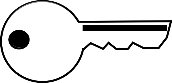 Key Black And White Clipart
