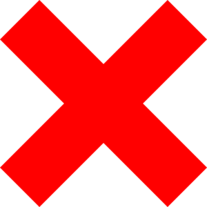 Red x instead of clipart