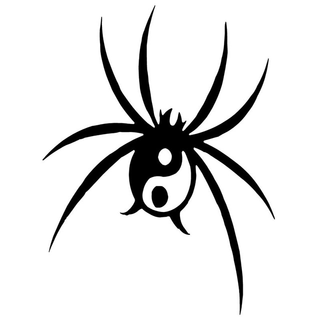 Aliexpress.com : Buy 9.7*13CM Yin Yang Spider Car Sticker ...