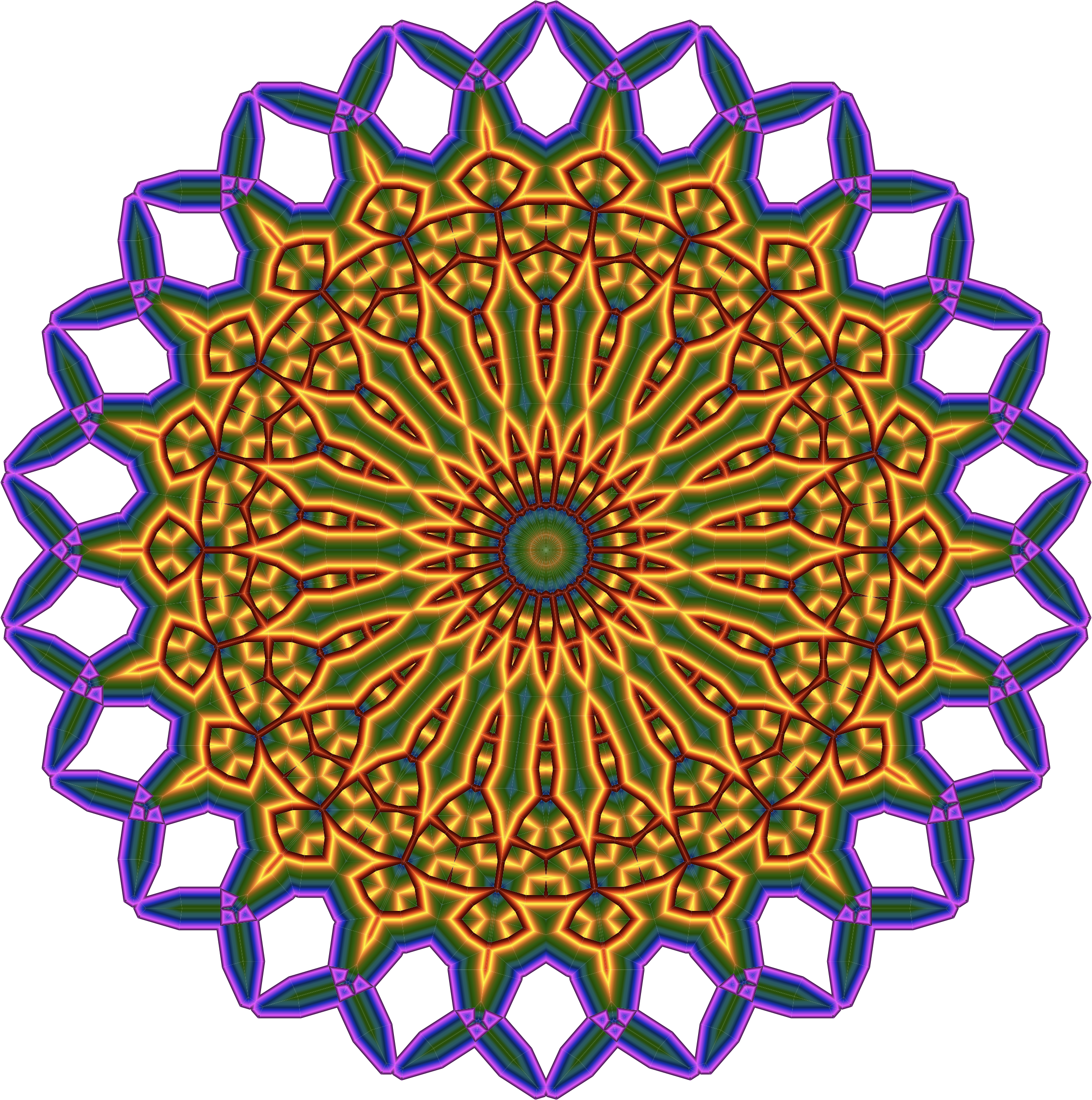 Clipart - Colorful Mandala