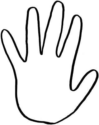 Hand outline clipart