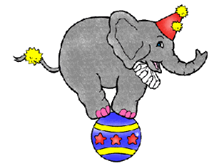 Elephant circus clipart