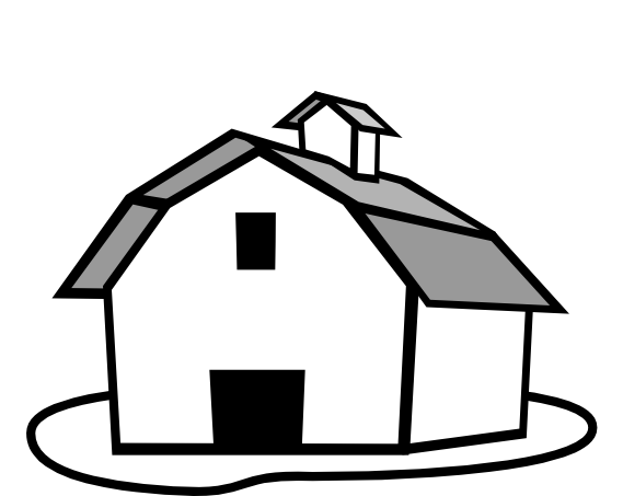 Free black and white farm clip art