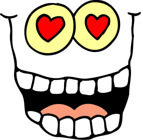 Free Valentine Faces Clipart, 1 page of Public Domain Clip Art