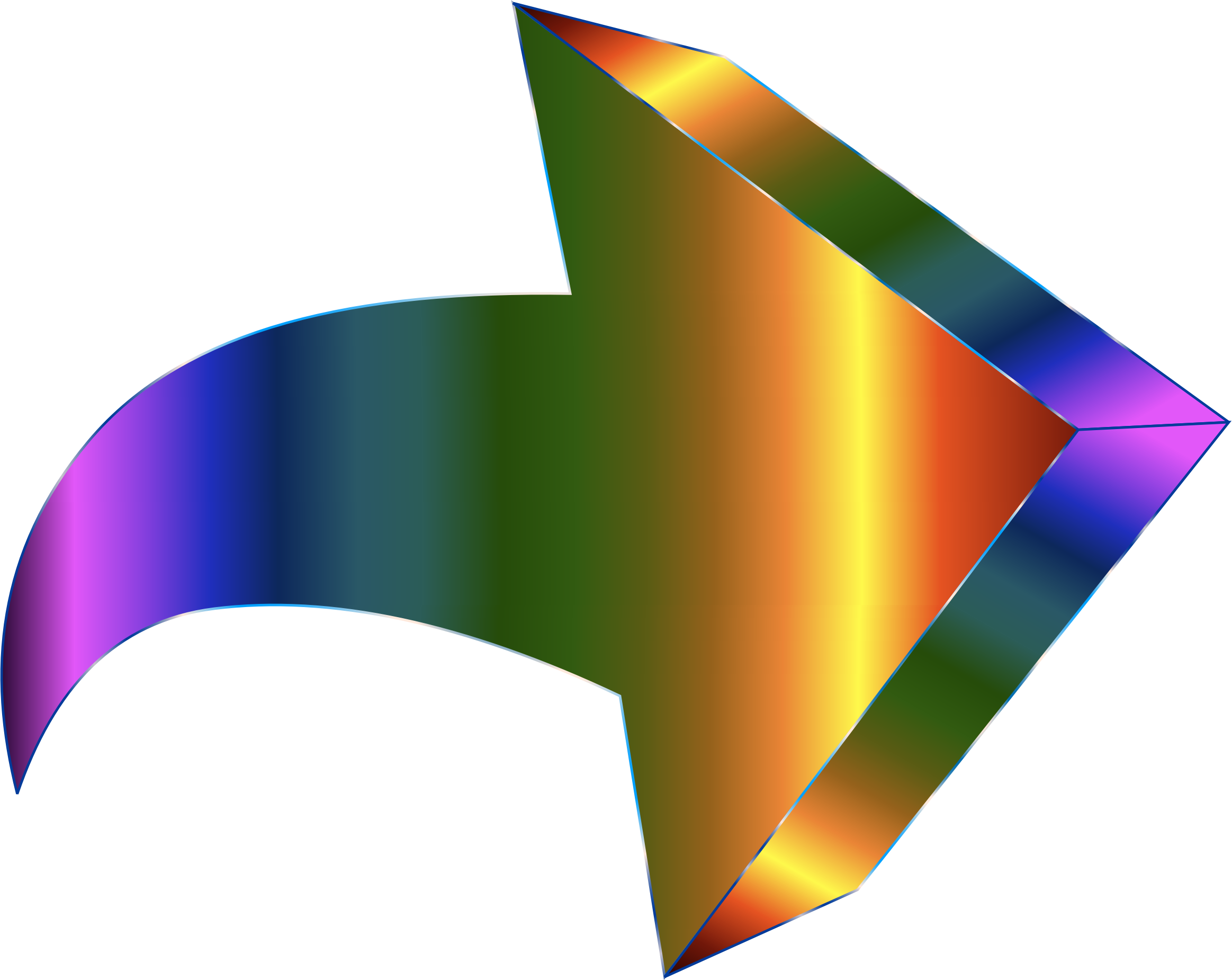 Clipart - Prismatic 3D Arrow