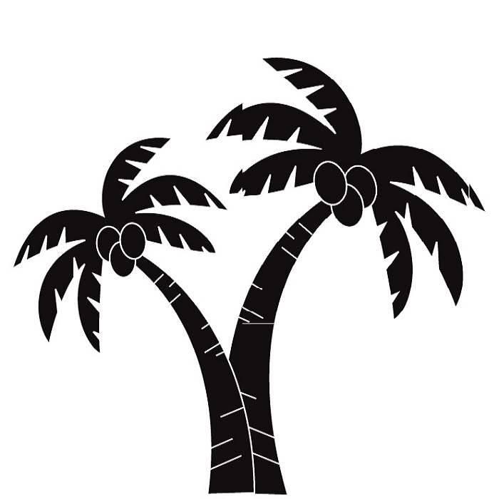 Black palm tree clipart