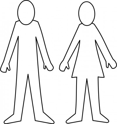 Body outline clipart free