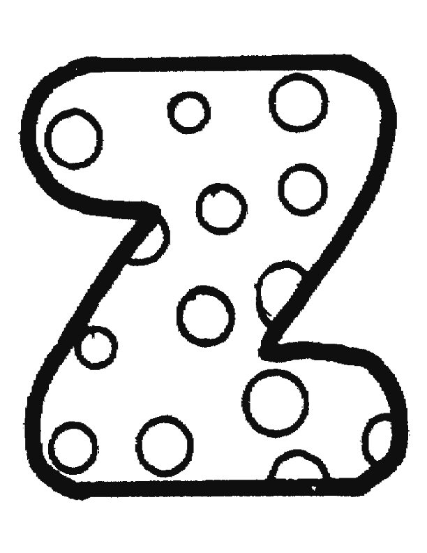 Bubble letter z clipart