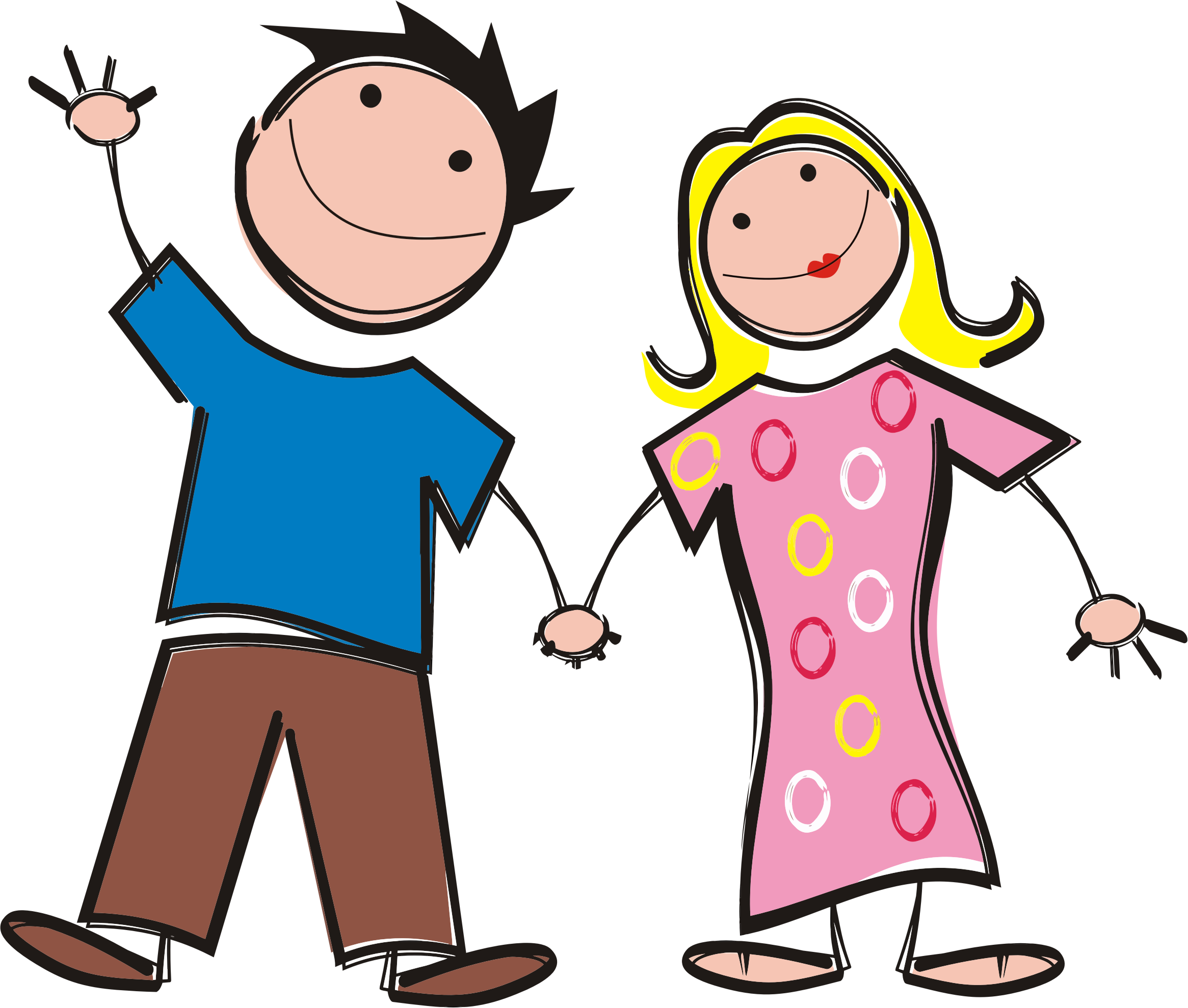 Clipart - Stick Figure Couple