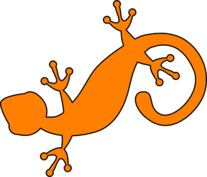 Orange Gecko Clip Art - vector clip art online ...