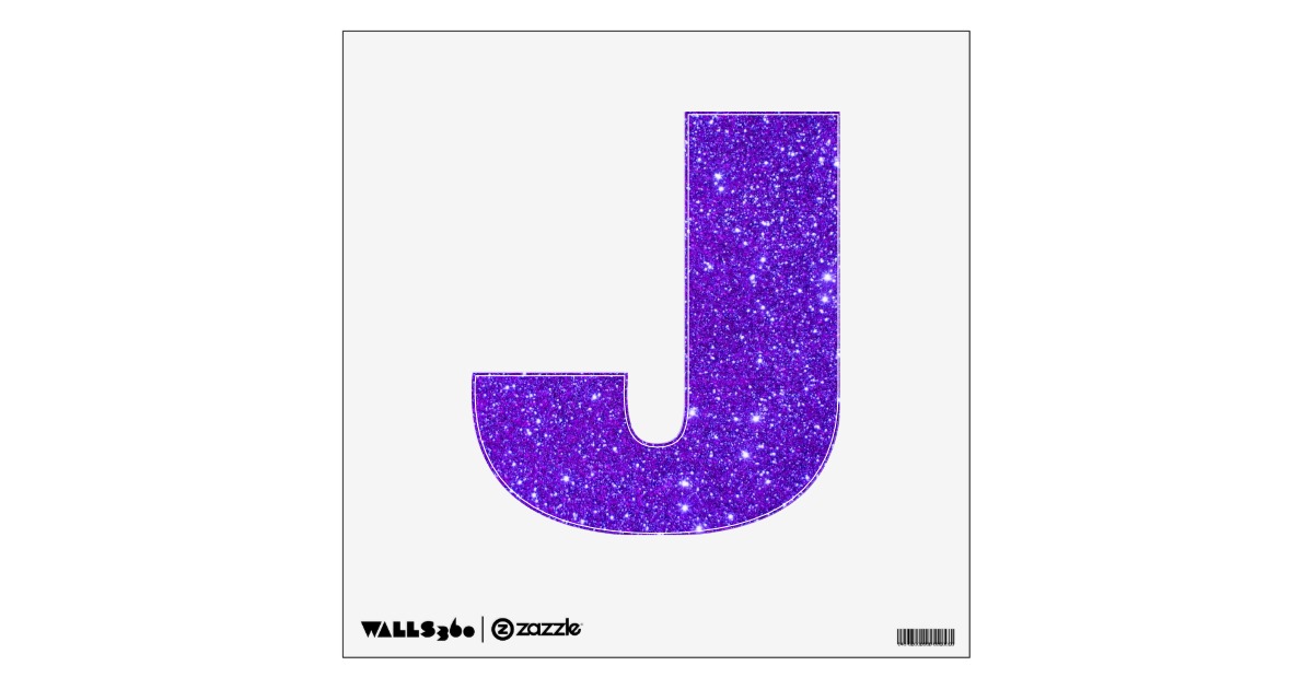 Purple Glitter Sparkle Wall Decal Letter Abcs | Zazzle