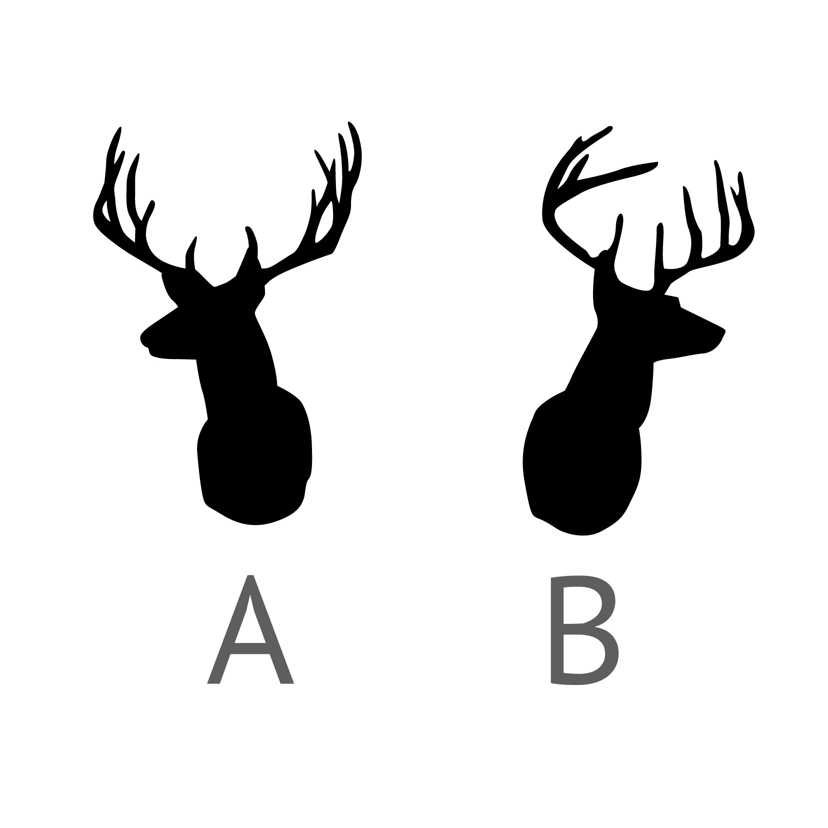 Free stag head down load clipart