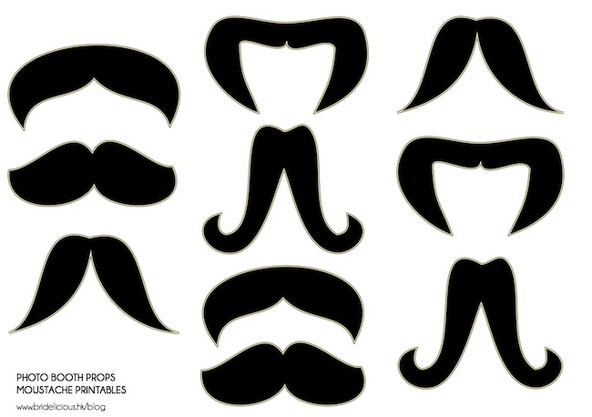 Best Photos of Mustache Photo Prop Templates - Mustache Template ...