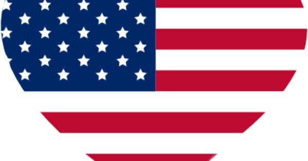 Usa Flag Heart Clipart