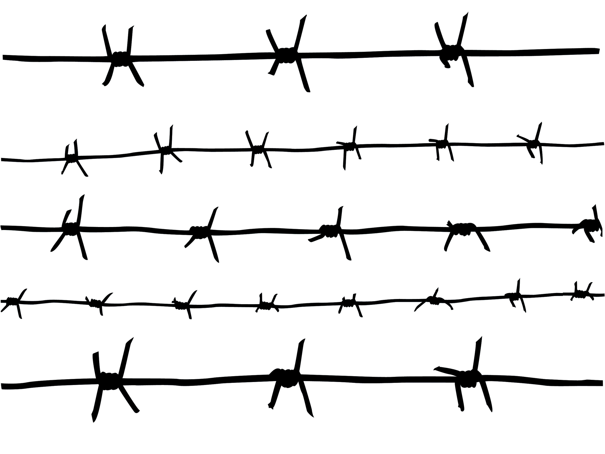 Black Barbed Wire - ClipArt Best