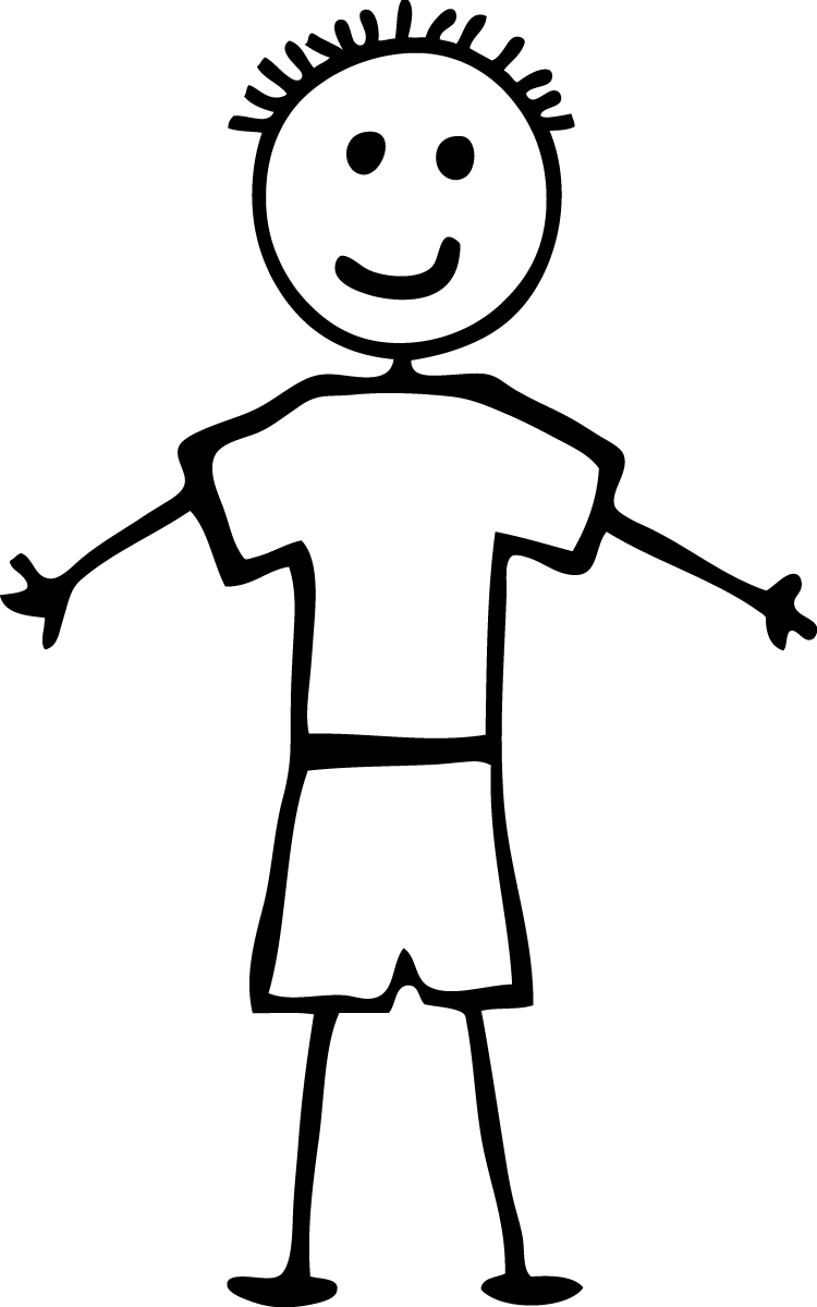 Boy stick figure clipart black and white - ClipartFox