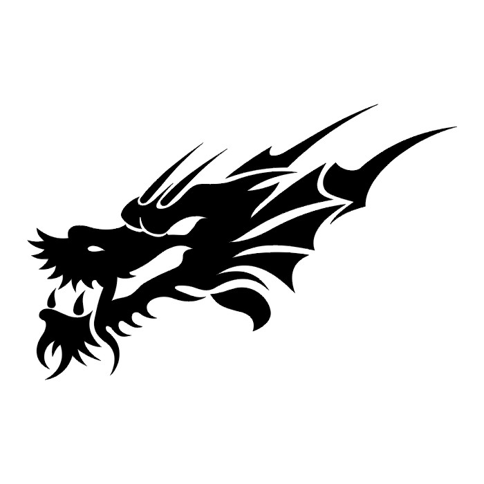 BLACK DRAGON FACE - ClipArt Best