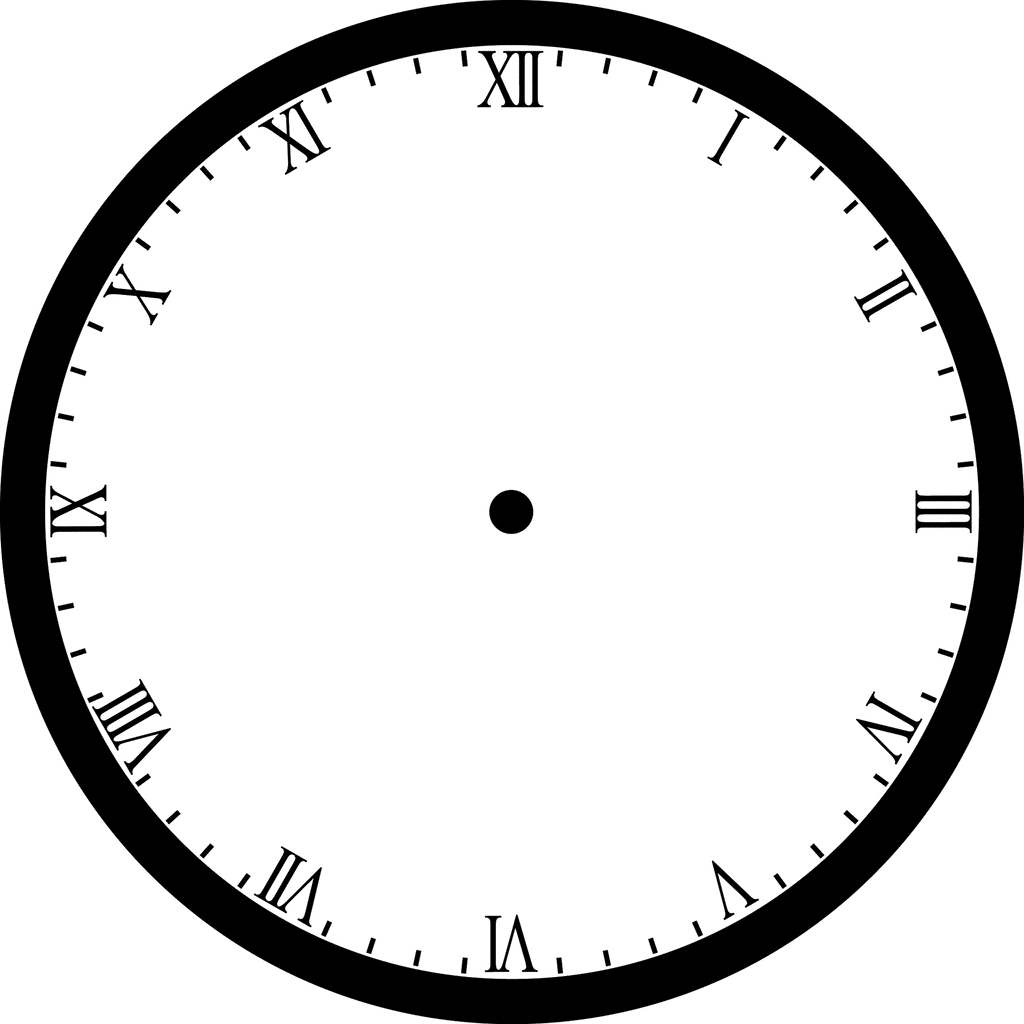 Blank clock face clipart