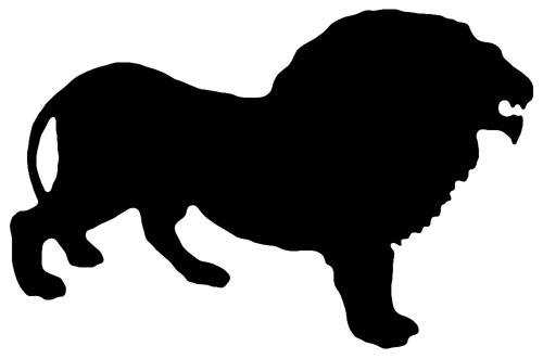 Lion clipart silhouette free