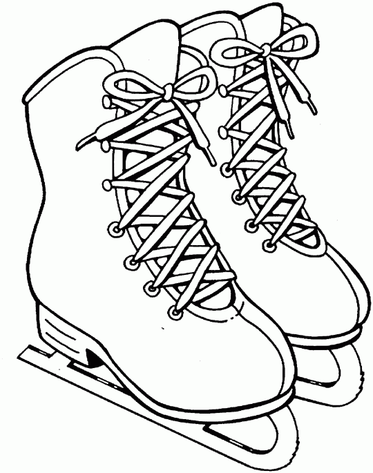 Ice skates - Winter - Free Printable Coloring Pages