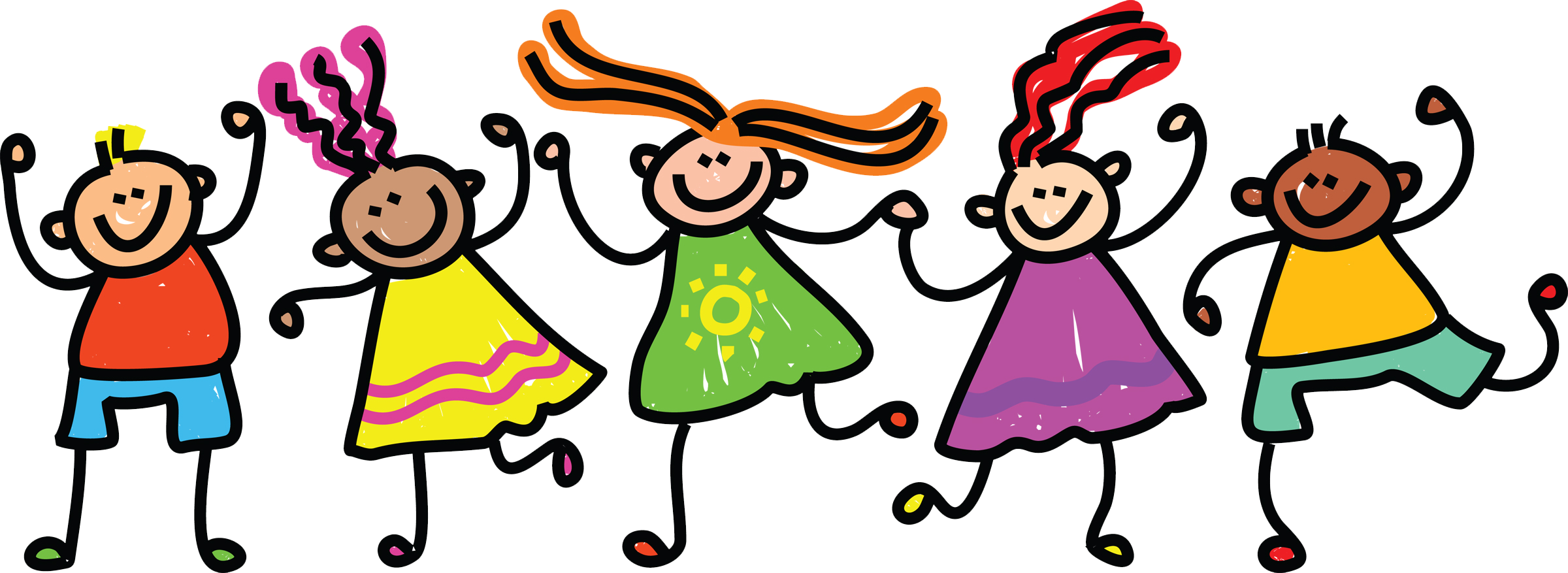 Clipart happy kids transparent