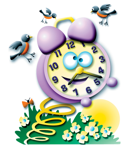Daylight Savings Time Begins Clipart