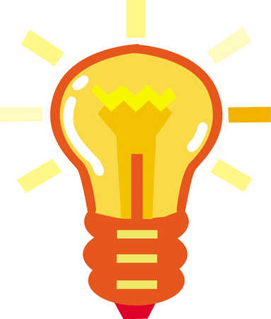 Stock Illustration - bright light bulb