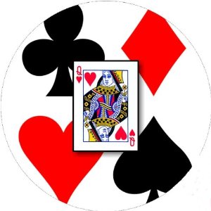 Amazon.com - Playing Cards Queen of Hearts 2.25 inch Large Round ...