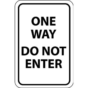 NMC TM117J Traffic Sign, Legend "ONE WAY DO NOT ENTER", 18" Length ...