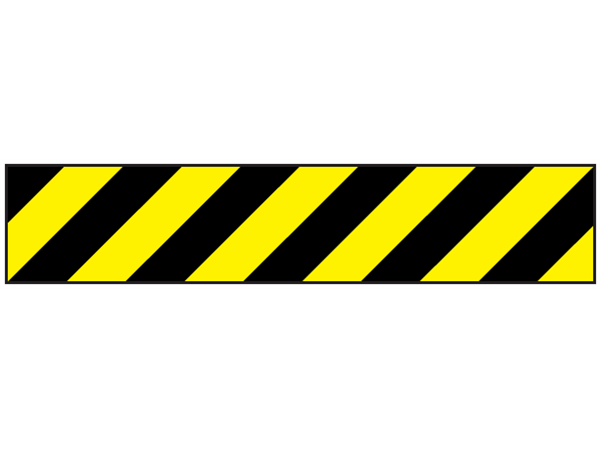Laminated warning tape, black and yellow chevron. | TT1000 | Label ...
