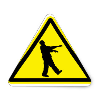 Zombie Sign Stickers | Zazzle