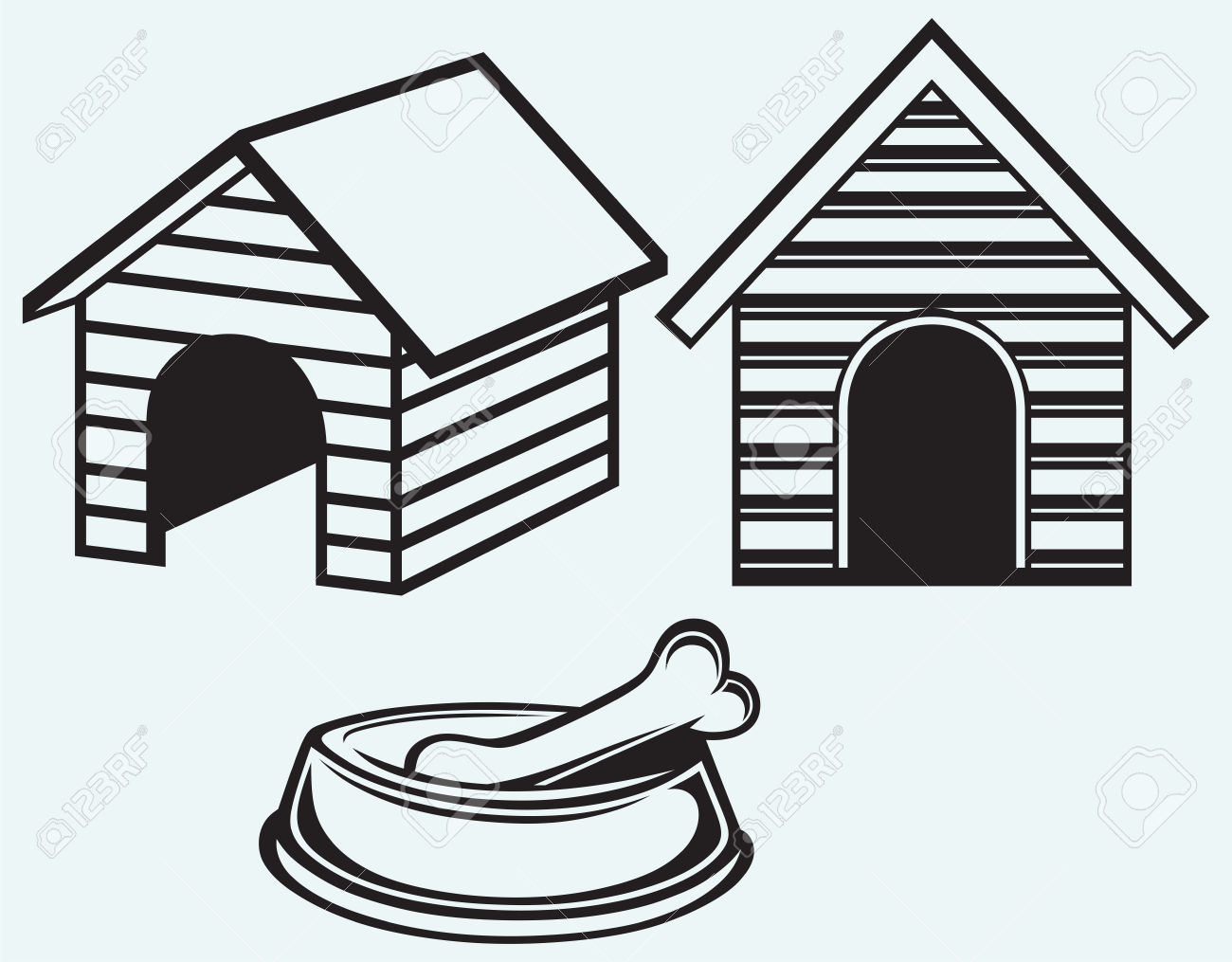 Clipart house with dog