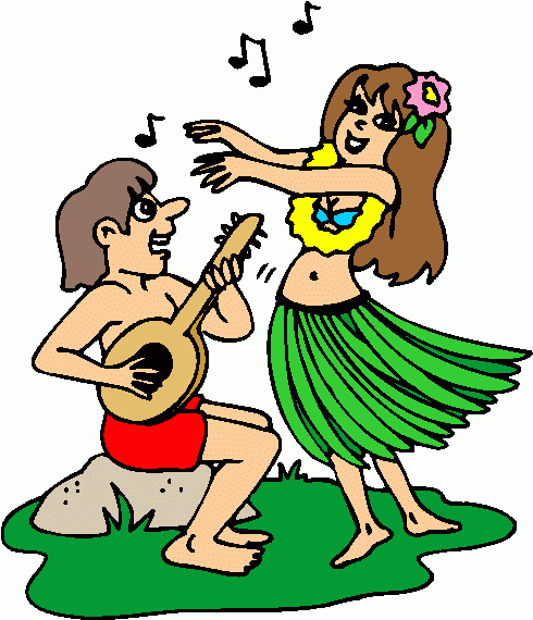 Clip Art Animated Hula Dancers Clipart