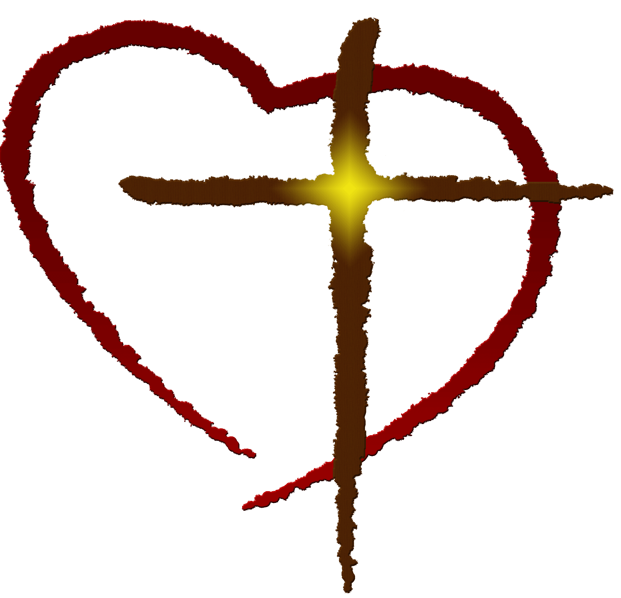 Cross clipart with heart