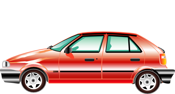 Red Car Side View Clipart