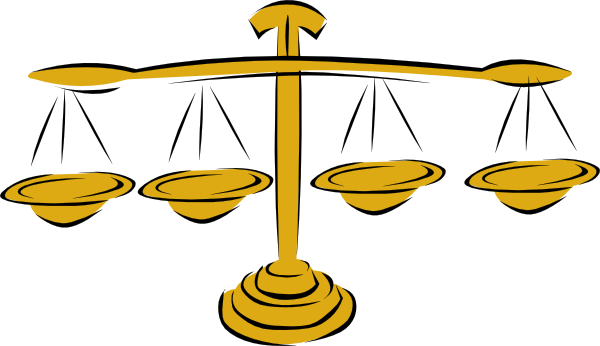 Balanced scales clipart
