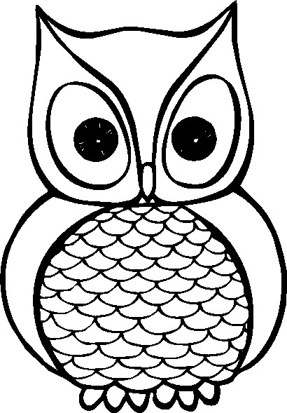 Owl drawing clipart
